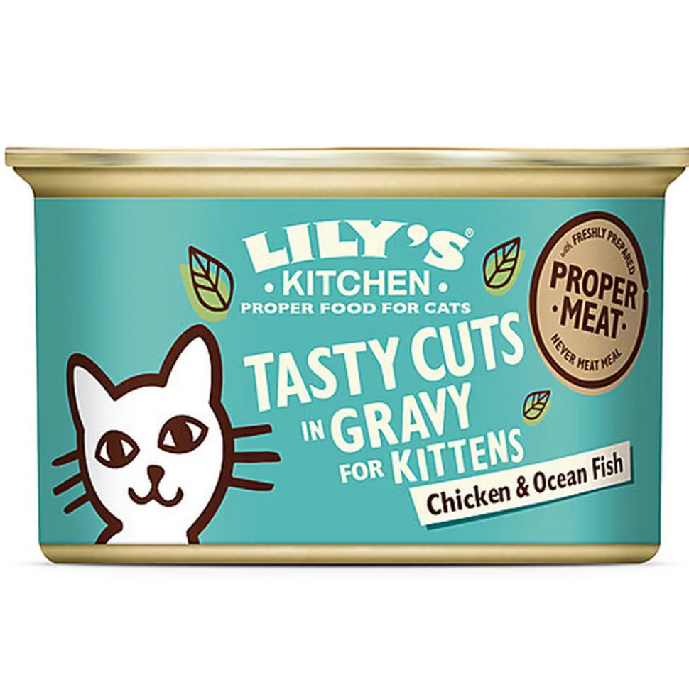 Lily's Kitchen - Bouchées en Sauce Poulet et Poisson de Mer pour Chaton - 85 g
