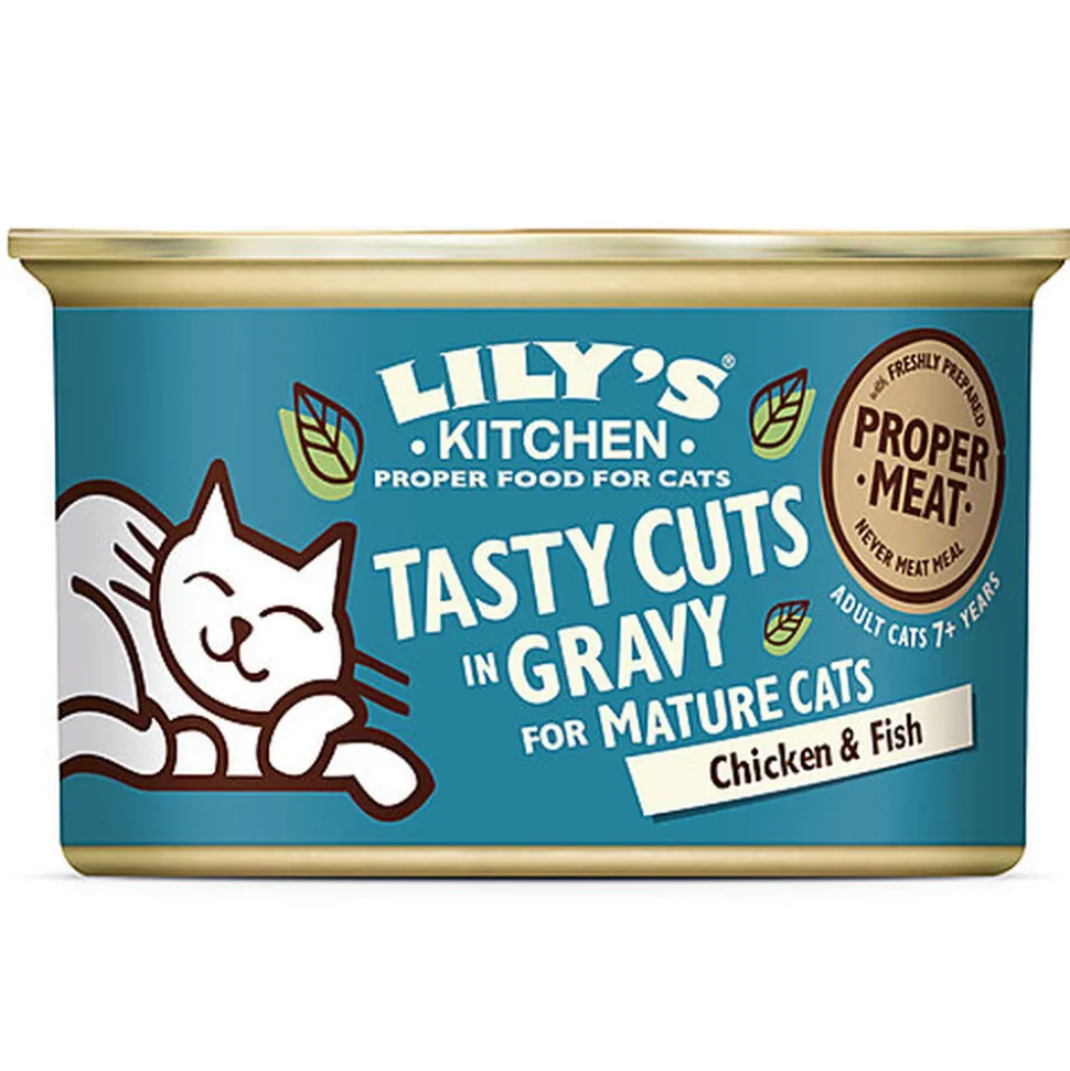 Lily's Kitchen - Bouchées Tasty en Sauce Poulet et Thon pour Chat Senior - 85 g