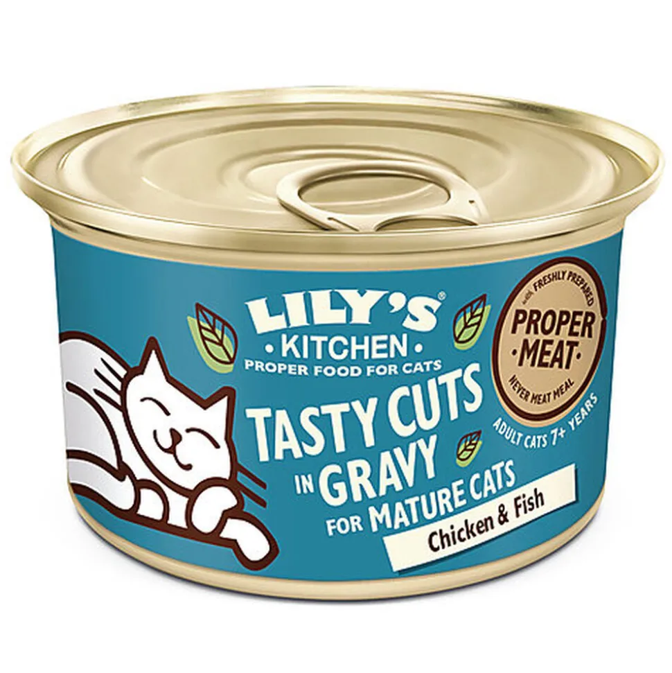 Lily's Kitchen - Bouchées Tasty en Sauce Poulet et Thon pour Chat Senior - 85 g
