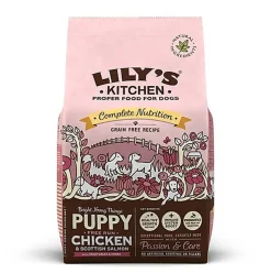 Lily's Kitchen - Croquettes Poulet et Saumon Sans Céréales pour Chiot