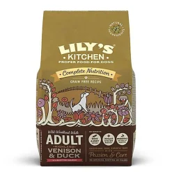 Lily's Kitchen - Croquettes Canard Saumon et Chevreuil Sans Céréales pour Chien