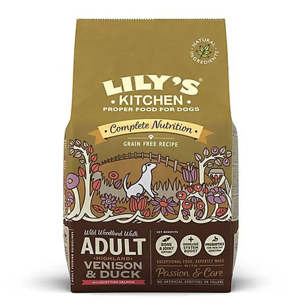 Lily's Kitchen - Croquettes Canard Saumon et Chevreuil Sans Céréales pour Chien