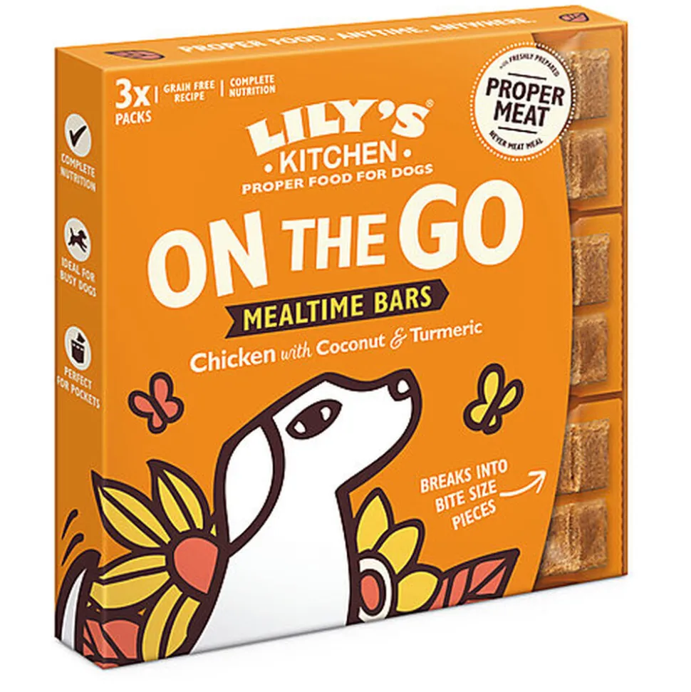 Lily's Kitchen - Repas Barres Complètes au Poulet pour Chien - 3x40g