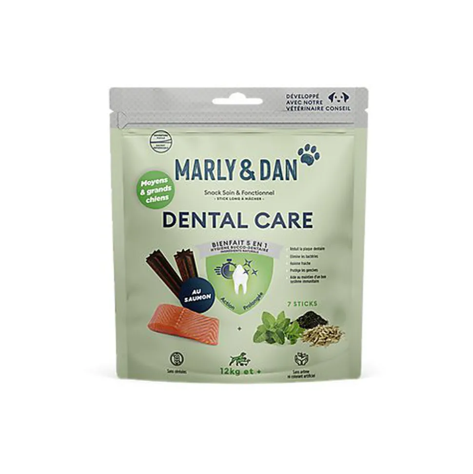 Marly & Dan - Friandises à Mâcher Dental Care M/L - 140g