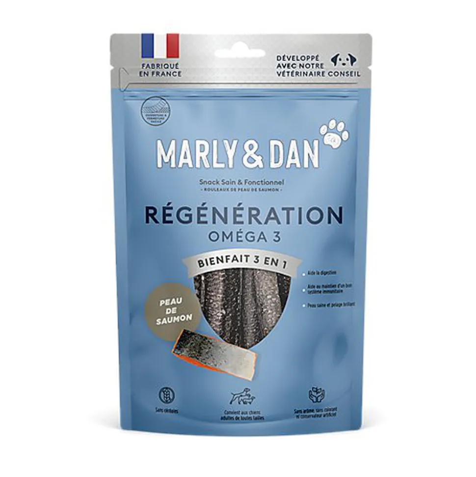 Marly & Dan - Friandises Rouleaux Peau de Saumon - 60g