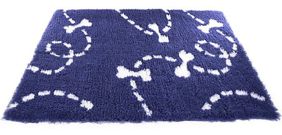 Martin Sellier - Tapis Plat Petbed Pointillé Bleu et Blanc pour Chien