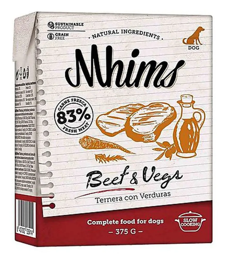 Mhims - Aliment Beef & Vegs au Bœuf pour Chien - 375g