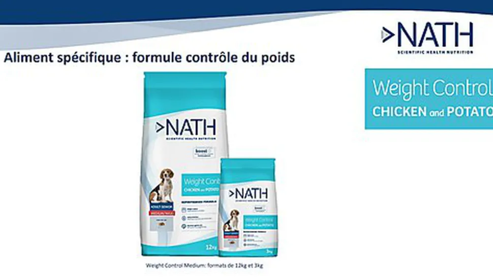 Nath - Croquettes Medium/Maxi Adult Weight Control au Poulet pour Chien