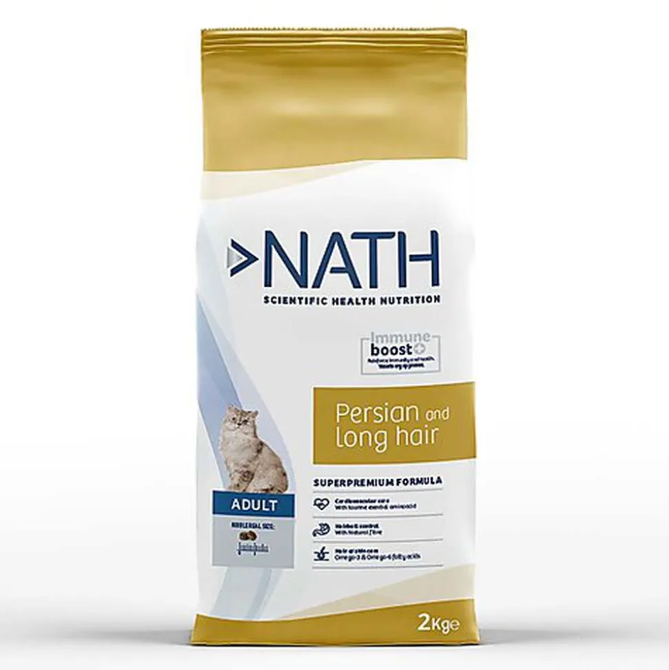 Nath - Croquettes pour Chat Adulte à Poils Longs - 2Kg