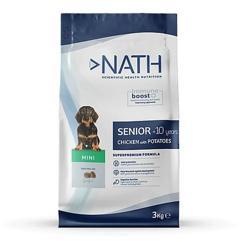 Nath - Croquettes pour Chien Senior Mini - 3Kg