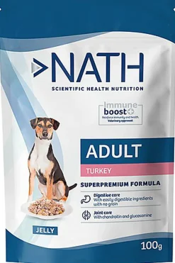Nath - Pâtée Jelly Immune boost+ Dinde pour Chiens - 100g