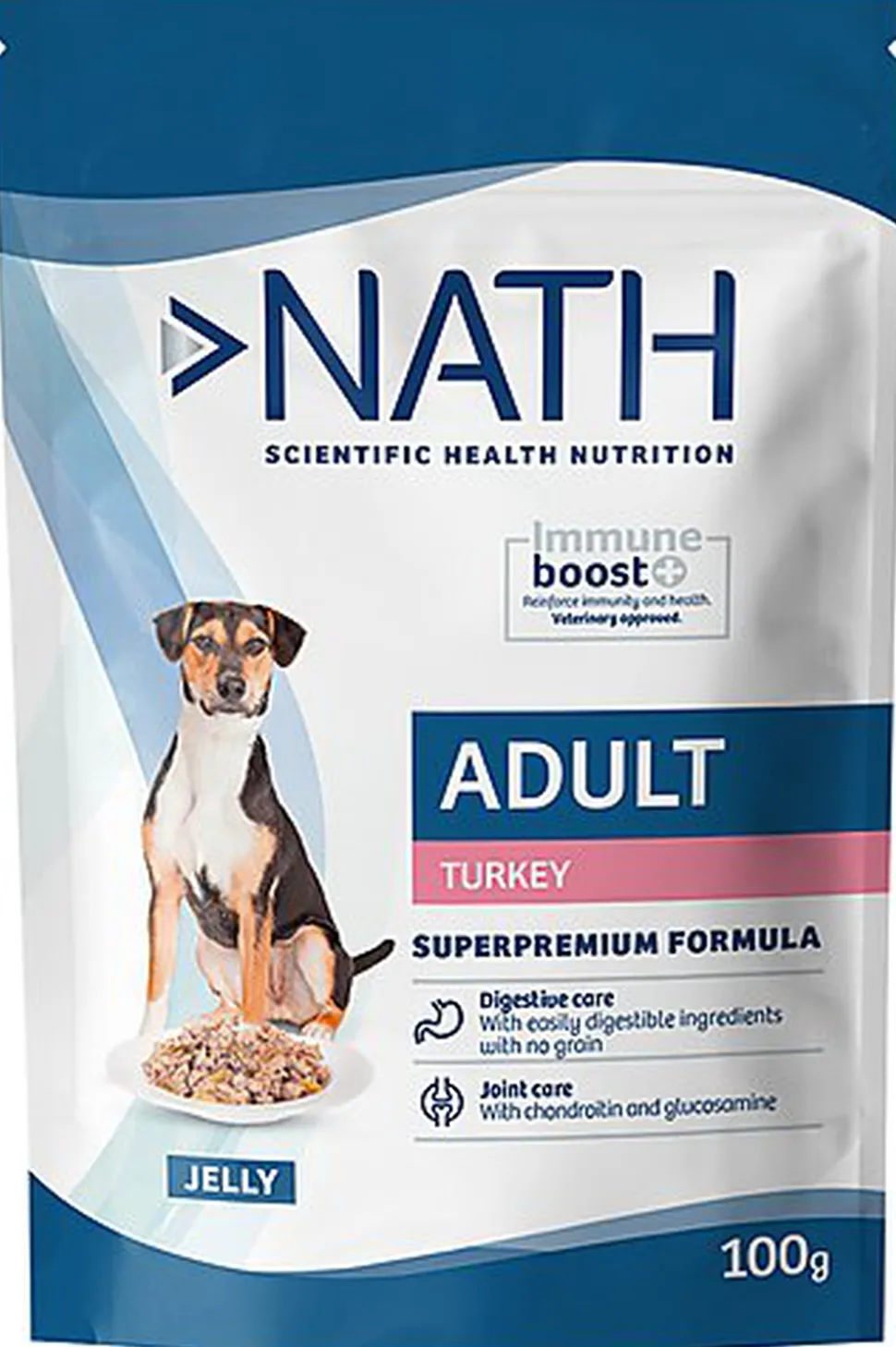 Nath - Pâtée Jelly Immune boost+ Dinde pour Chiens - 100g