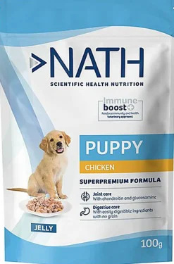 Nath - Pâtée Jelly Immune boost+ Agneau Porc pour Chiens - 100g