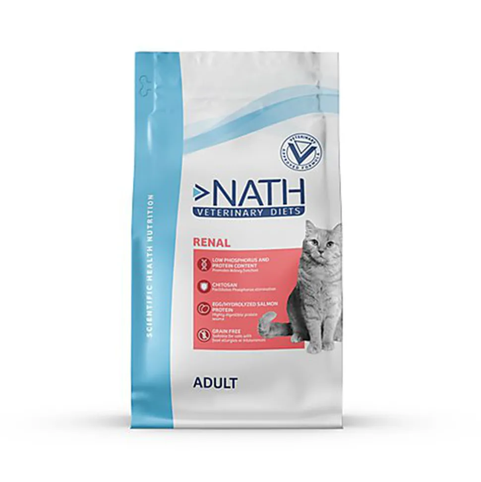 Nath Veterinary Diet - Croquettes Renal Sans Céréales pour Chat - 4Kg