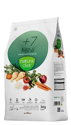 Natura Diet - Croquettes Mini Adulte +7 pour Chien - 3Kg