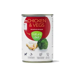 Natura Diet - Pâtée Poulet et Légumes pour Chiens - 400g