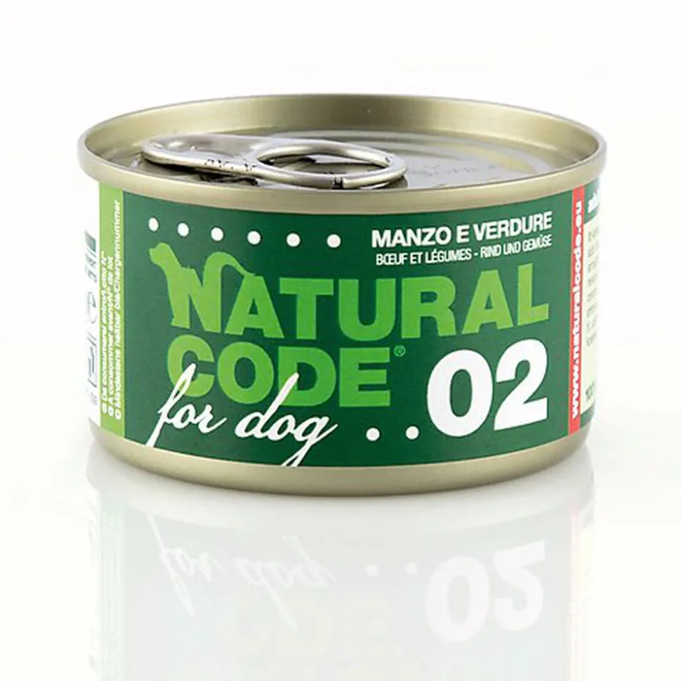 Natural Code - Pâtée Bœuf et légumes 02 pour Chiens - 90g