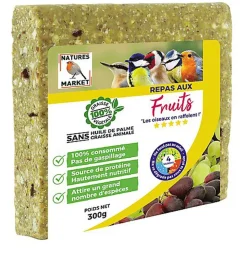 Natures Market - Graisse Végétale aux Fruits pour Oiseaux des Jardins - 300g