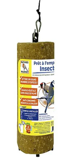 Natures Markets - Graisse Végétale aux Insectes pour Oiseaux du Ciel - 440g