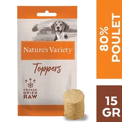 Nature's Variety - Bouchées Toppers Freeze au Poulet pour Chien