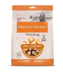 Nature's Variety - Bouchées Cube de Viandes Freeze au Poulet pour Chiens - 50g