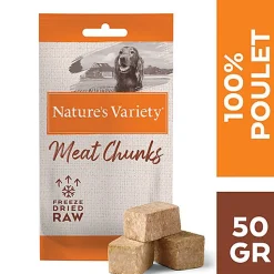 Nature's Variety - Bouchées Cube de Viandes Freeze au Poulet pour Chiens - 50g
