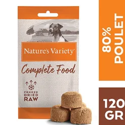 Nature's Variety - Bouchées Complete Freeze Dried Food Poulet pour Chiens - 120g