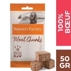 Nature's Variety - Bouchées Cube de Viandes Freeze au Boeuf pour Chiens - 50g