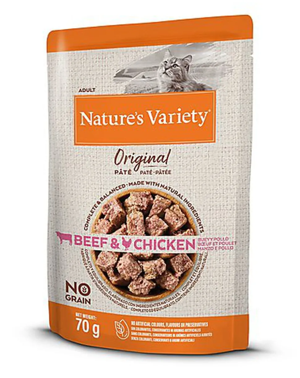 Nature's Variety - Pâtée Original au Bœuf et Poulet pour Chat - 70g