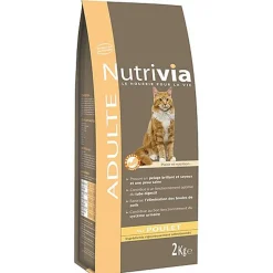 Nutrivia - Croquettes au Poulet pour Chat Adulte