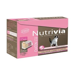 Nutrivia - Sachets Menu Délices à la Viande pour Chaton - x12