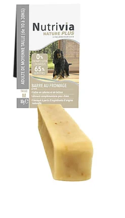 Nutrivia Nature Plus - Barre au Fromage à Mâcher pour Chien