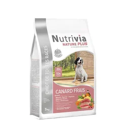 Nutrivia Nature Plus - Croquettes Naturelles au Canard Frais pour Chiot de Toutes Races