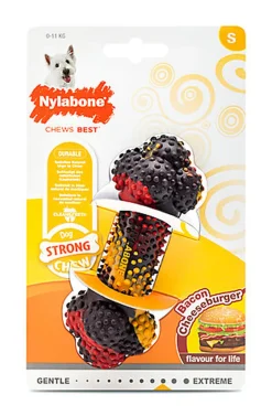 Nylabone - Jouet à Mâcher Bacon Cheeseburger Strong Chew