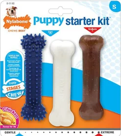 Nylabone - Jouet à Mâcher Puppy Starter Kit pour Chiots - S