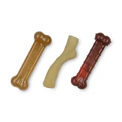 Nylabone - Jouet à Mâcher  Puppy Stages Pack Poulet Bacon et Bœuf - M