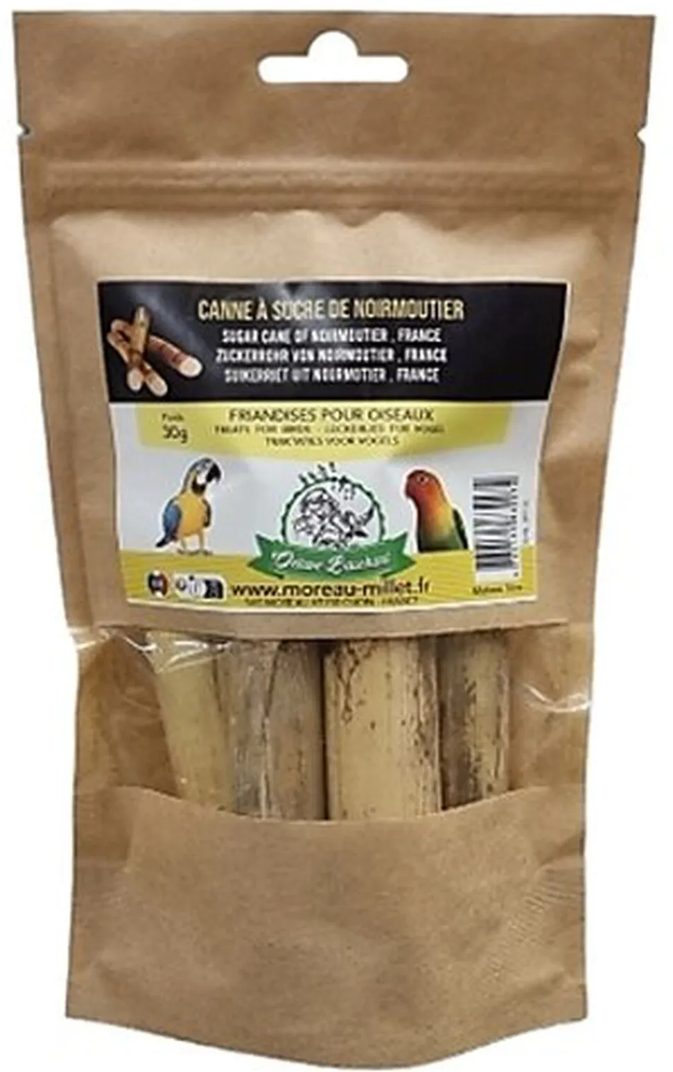 Octave Bauchant - Friandises Canne à Sucre Oiseaux - 30g