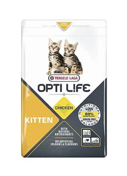 Opti Life - Croquettes Kitten au Poulet pour Chatons - 2,5Kg