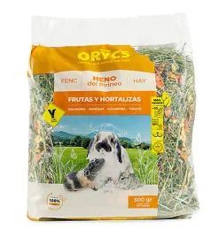 Orycs - Foin pour Rongeurs aux Fruits et Légumes - 500g
