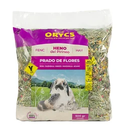 Orycs - Foin pour Rongeurs de Prairie de Fleurs - 500g