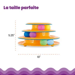 Outward Hound - Jeu Tour Tower of Tracks pour Chats - 13,3x13,3x25,4cm