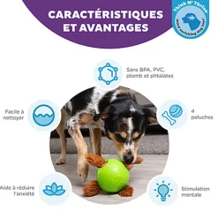 Outward Hound - Jouet Balle à Renifler Dog Snuffle N' Treat - 12,7cm