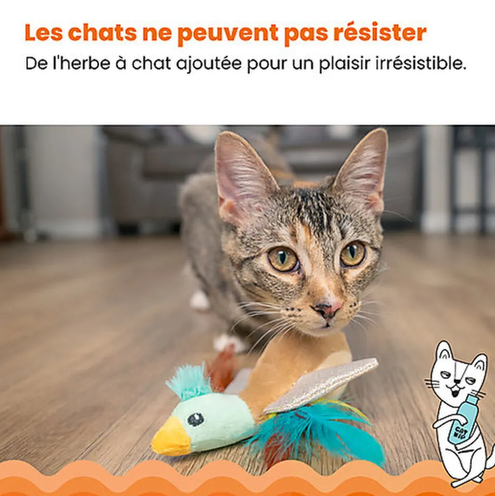 Outward Hound - Jouet Flapperz Duck pour Chats - 19cm