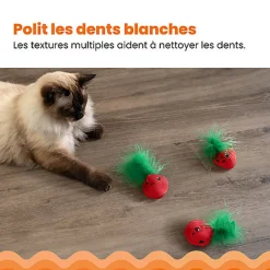 Outward Hound - Lot de 3 Jouets Straw-Babies pour Chats