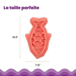 Outward Hound - Tapis d'Alimentation Fishie Fun Feed pour Chats - Rose