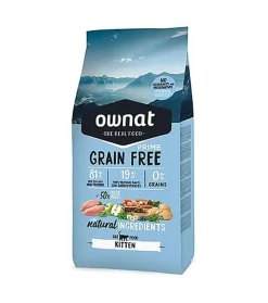 Ownat - Croquettes Kitten Prime Grain Free pour Chatons - 3Kg