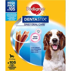 Pedigree - Batonnets à Mâcher Dentastix pour Chiens Moyens - x105