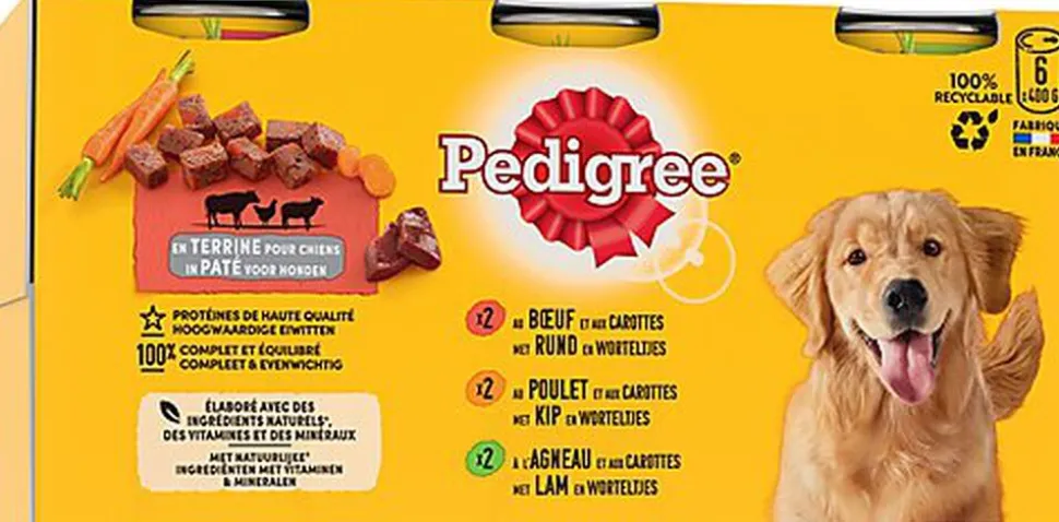 Pedigree - Boîtes en Terrine 3 Variétés pour Chiens - 6x400g