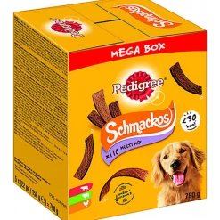 Pedigree - Méga Box Schmackos au Bœuf Agneau et Poulet pour Chien - 790g