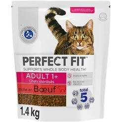 PERFECT FIT -  Croquettes ADULT 1+ Boeuf pour chat adulte stérilisé - 1,4kg
